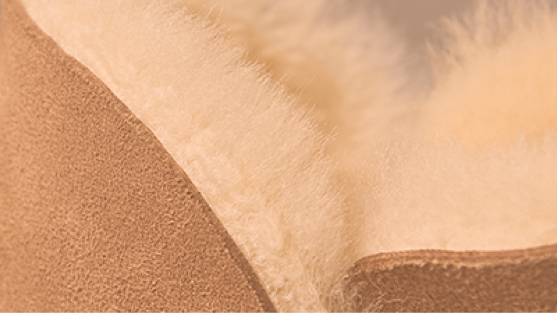 Warm natural shearling