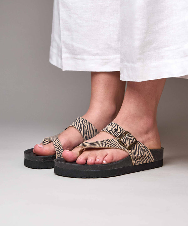 WILMA BOLD ZEBRA PRINT SUEDE