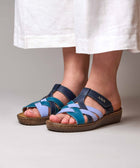 ZAHARA INDIGO MULTI LEATHER