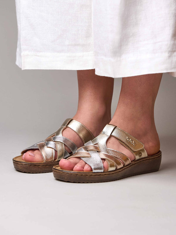 ZAHARA METALLIC MULTI LEATHER