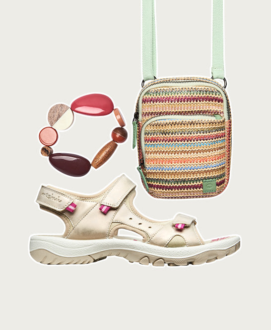 Metallic activity sandals - AIRE GILT