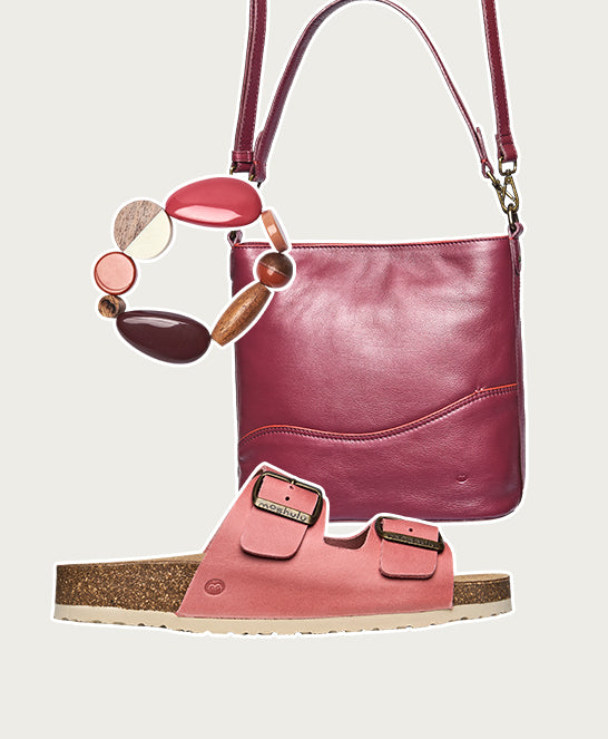 Pink cork footbed mule sandals - BAVARIA WAXY CORAL PINK