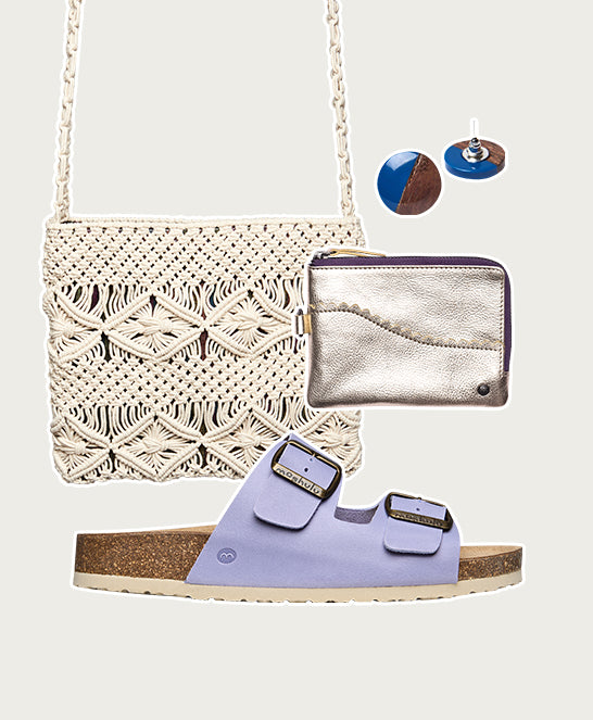 Blue cork footbed mule sandals - BAVARIA WAXY PERIWINKLE BLUE