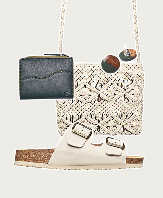 Neutral cork footbed mule sandals - BAVARIA WAXY SAND