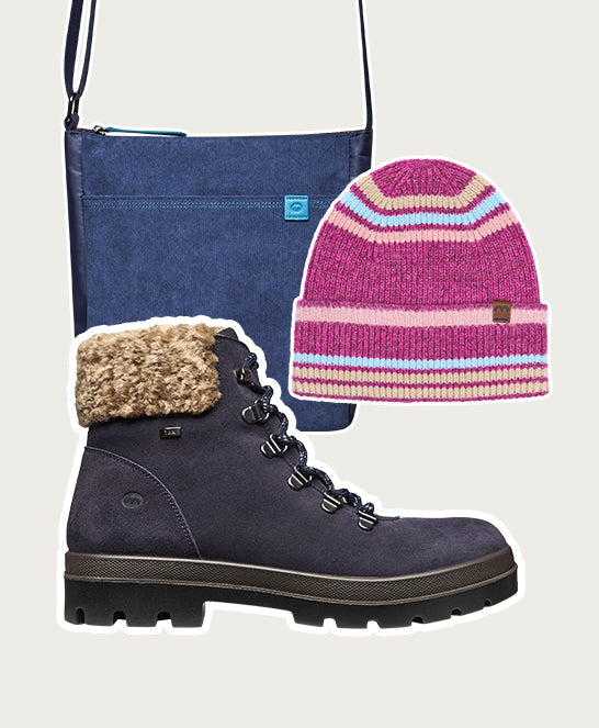 Blue water resistant ankle boots - BEDEW INDIGO SUEDE