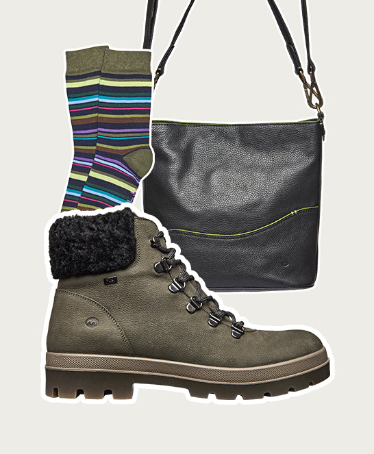 Green water resistant ankle boots - BEDEW OLIVE GREEN NUBUCK