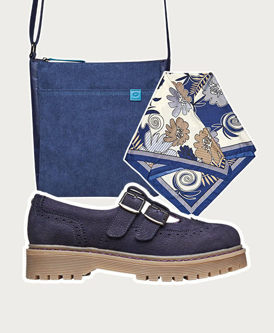 Blue chunky Mary Jane shoes - CALTHIA INDIGO