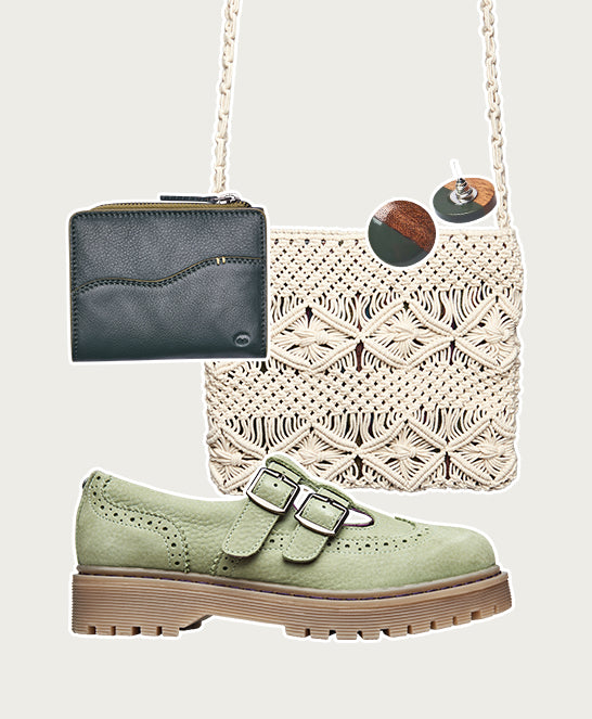 Green chunky Mary Jane shoes - CALTHIA SAGE GREEN