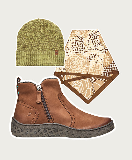 Brown dual-zip faux fur lined nubuck ankle boot - COHEN PECAN NUBUCK