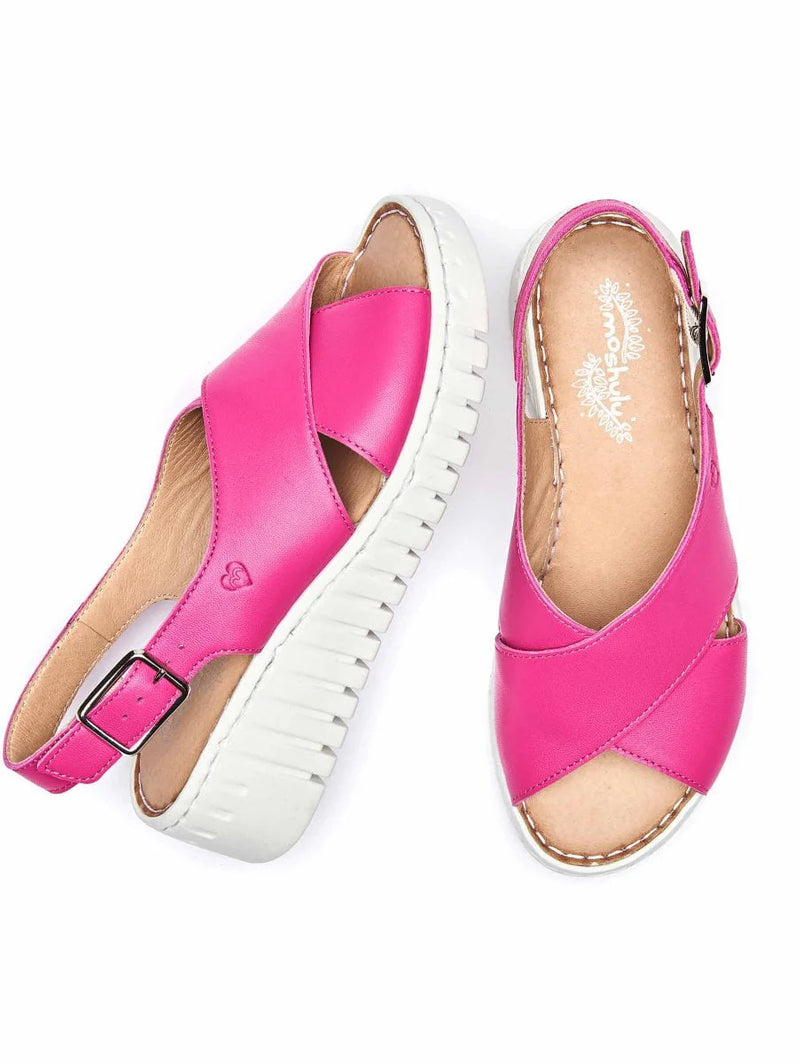 Pink Crossover platform sandals - SHARROW FUCHSIA PINK