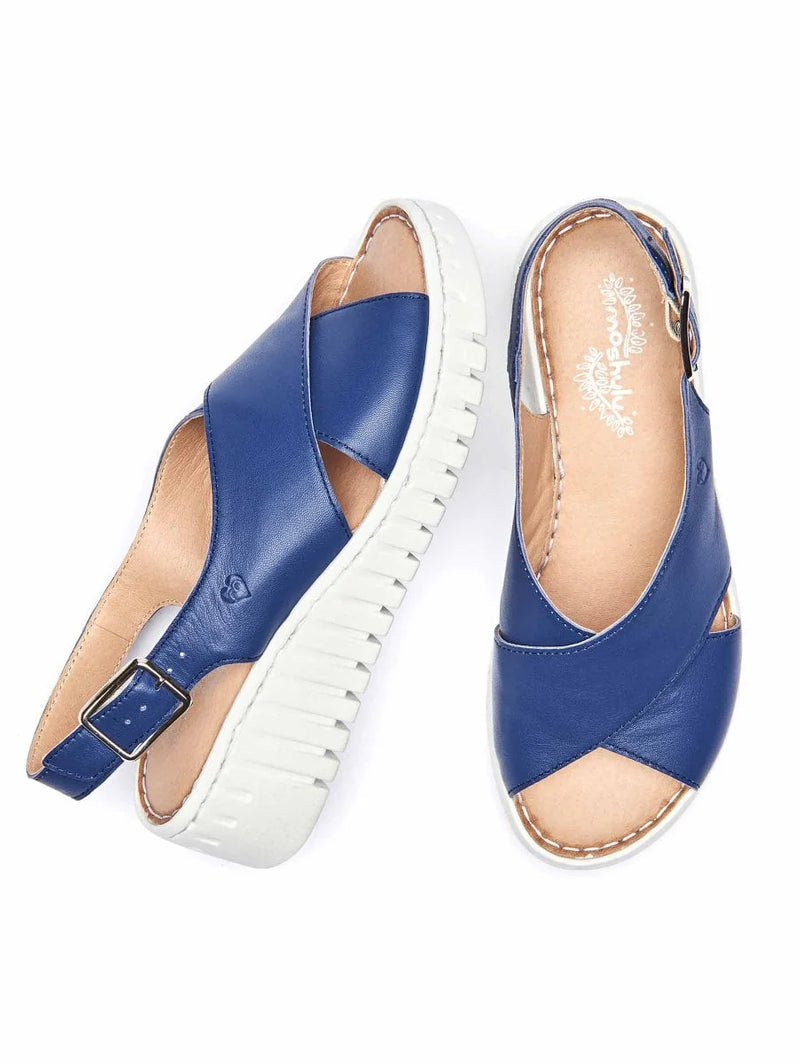 Blue Crossover platform sandals - SHARROW TWILIGHT BLUE