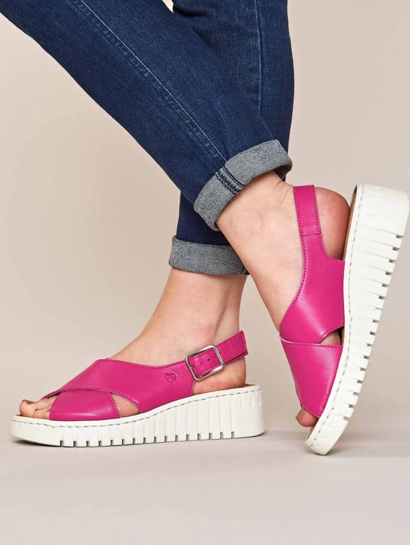 Pink Crossover platform sandals - SHARROW FUCHSIA PINK