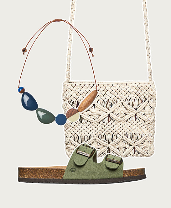 Green leather cork footbed sandals - DANUBE 2 SAGE GREEN SUEDE