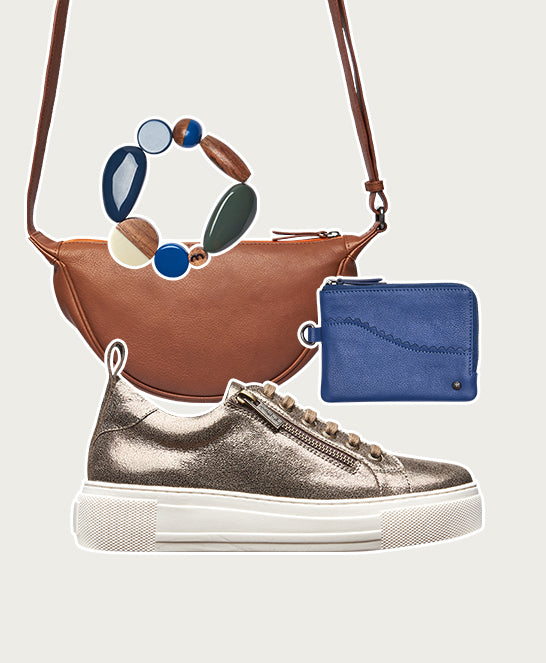 Metallic flatform zip trainers - DAWLISH BRONZE METALLIC