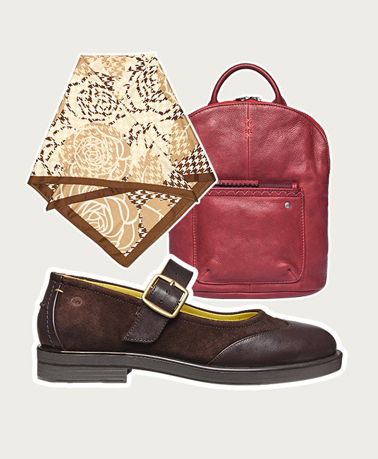 Brown Mary-jane style leather shoes - FORSTER BROWN LEATHER/SUEDE