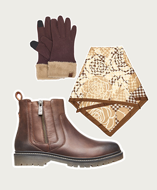Brown fleece lined ankle boot - HATTER 2 BROWN WAXY