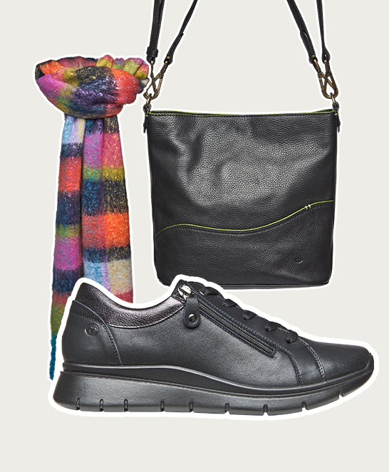 Black Casual lightweight trainers - KENSEY BLACK LEATHER