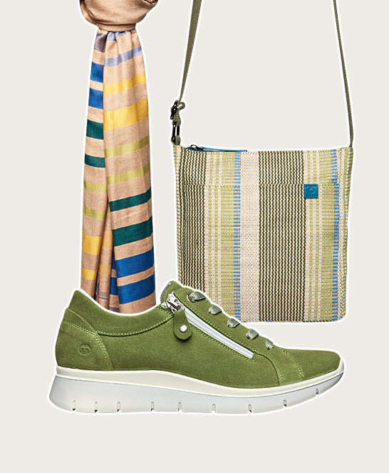Green Casual lightweight trainers - KENSEY LICHEN GREEN SUEDE