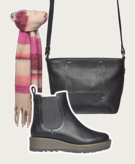 Black leather ankle boots - KOS BLACK