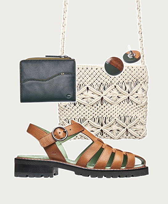 Brown leather strappy fisherman sandals - KYNANCE TAN
