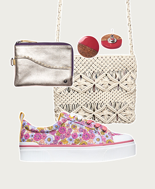 Multi chunky canvas trainers - LEVAN COASTAL BLOOM PRINT