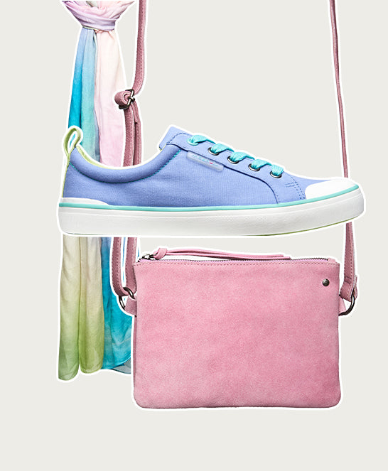 Blue comfortable lace-up trainer - MOUSEHALL BLUE MUSCARI