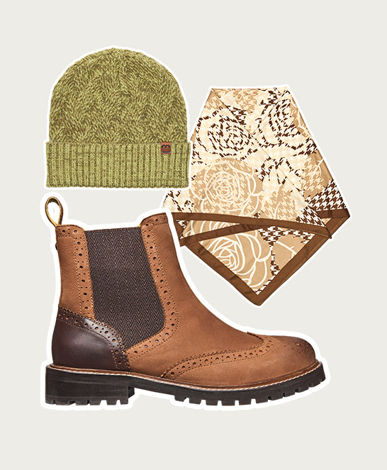 Brown brogue-style zip-up chelsea boot - PALSA TAN NUBUCK