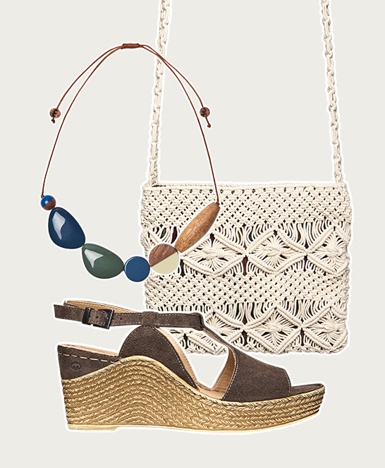 Brown t-bar wedge sandals - PEACH MELBA 2 BROWN SUEDE