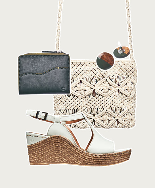 White t-bar wedge sandals - PEACH MELBA 2 ICE