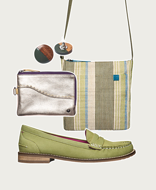 Green classic nubuck penny loafers - PETREL NUBUCK LICHEN GREEN NUBUCK