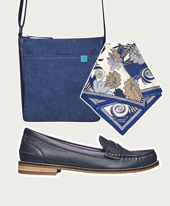 Blue classic leather penny loafers - PETREL LEATHER INDIGO