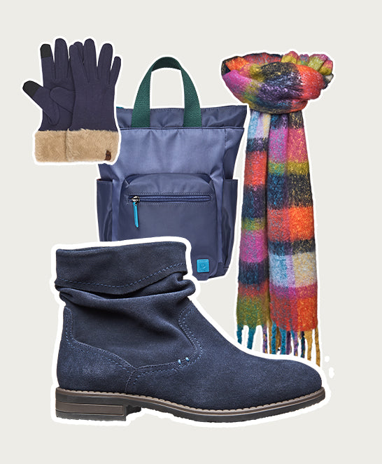 Blue ruched suede pixie ankle boots - PIPISTRELLE 3 INDIGO