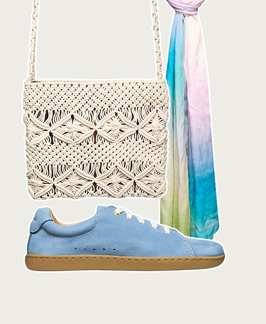 Blue ladies moccasin-style trainer - POLZEATH SKY BLUE NUBUCK