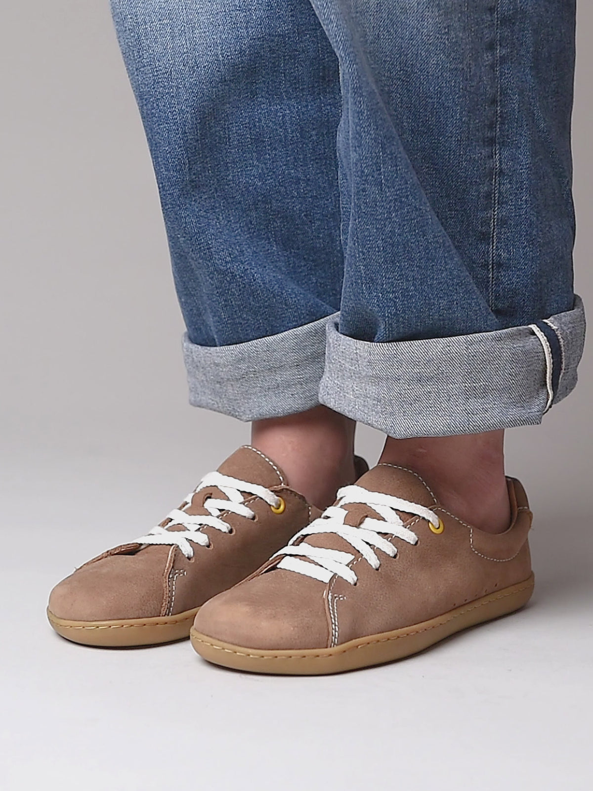 Brown ladies moccasin-style trainer - POLZEATH PECAN NUBUCK
