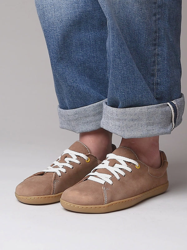 Brown ladies moccasin-style trainer - POLZEATH PECAN NUBUCK