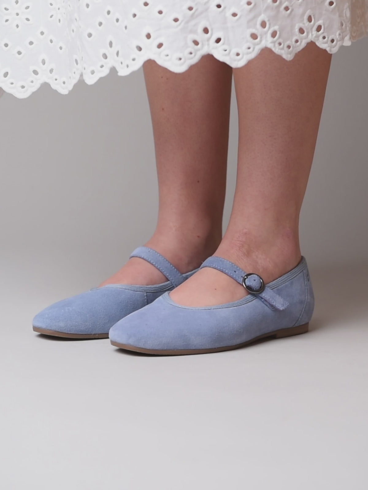 MAWGAN CORNFLOWER BLUE SUEDE