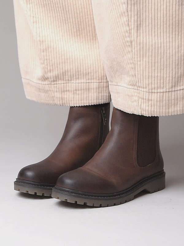 Brown chunky Chelsea boot - SKERRY 2 BROWN WAXY