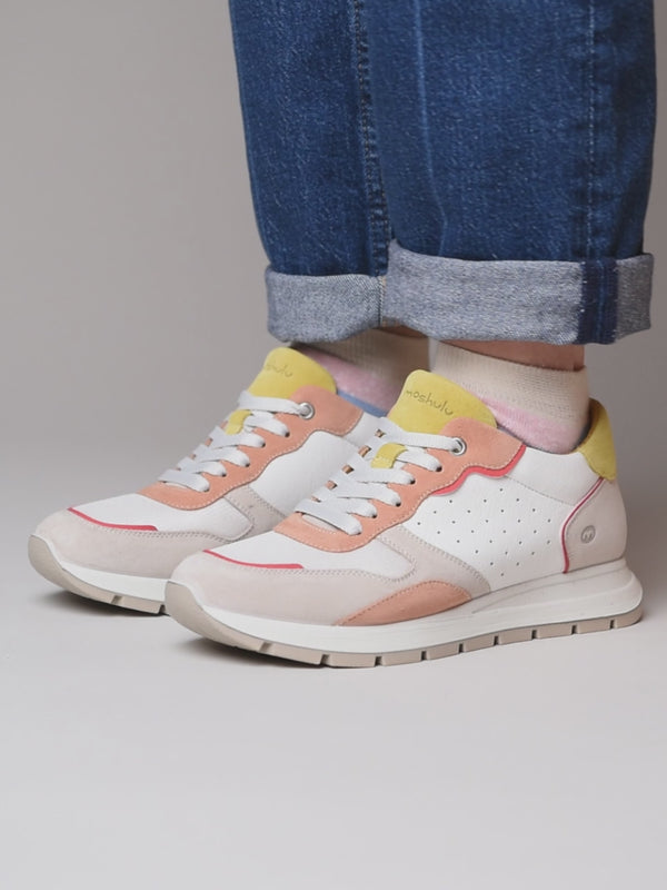 TERESA WHITE/PAPAYA LEATHER