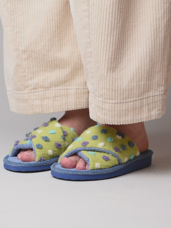 MALIA SLIDE MATCHA DENIM