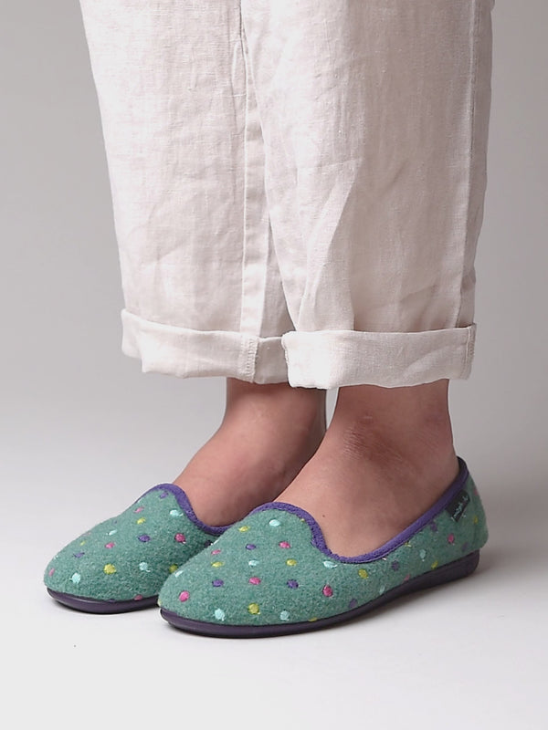 Green mini-spot ballerina slippers - AMARETTI JADE GREEN