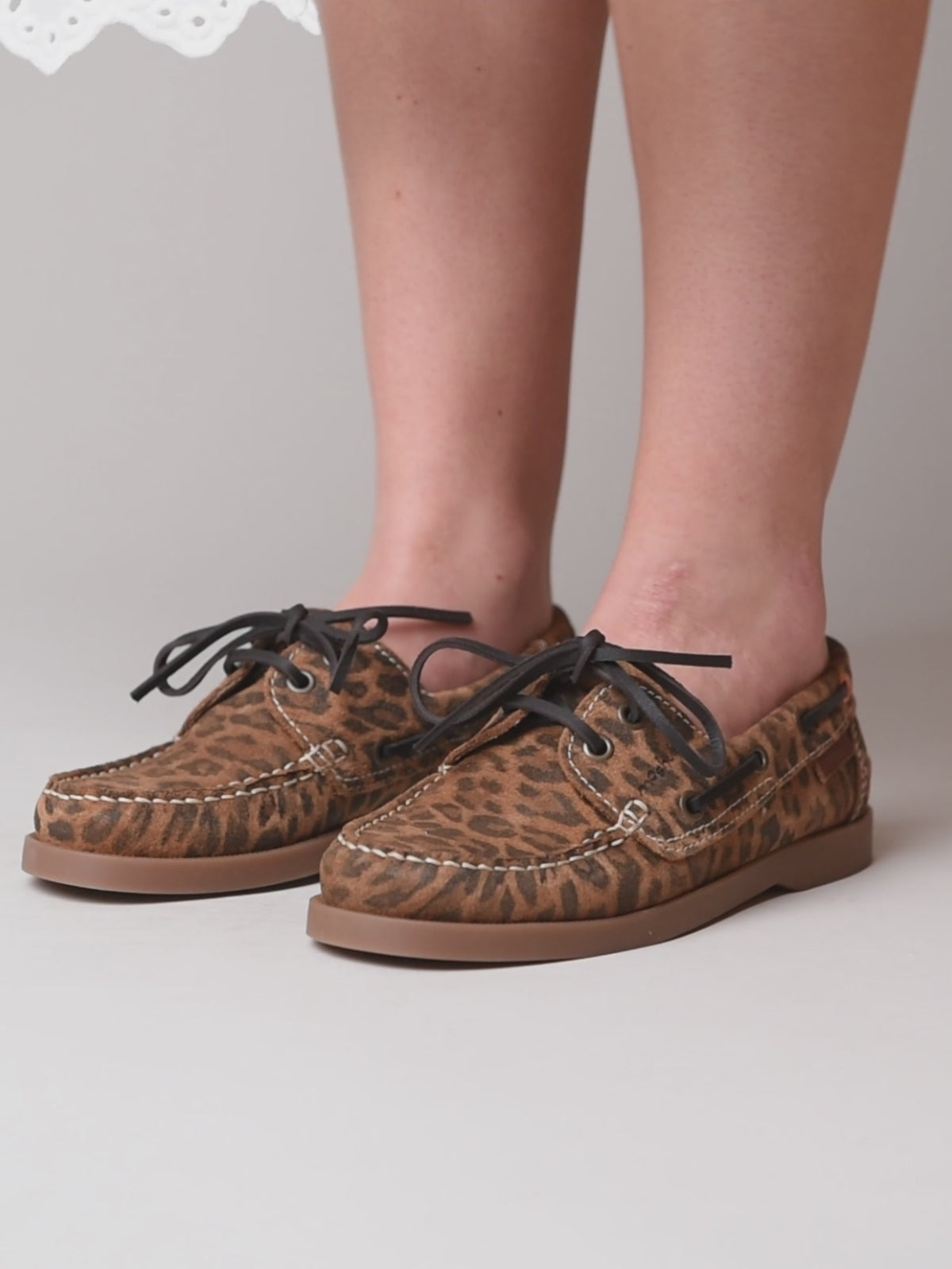 SALCOMBE 3 LEOPARD PRINT SUEDE