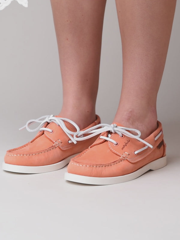 SALCOMBE 3 PAPAYA NUBUCK