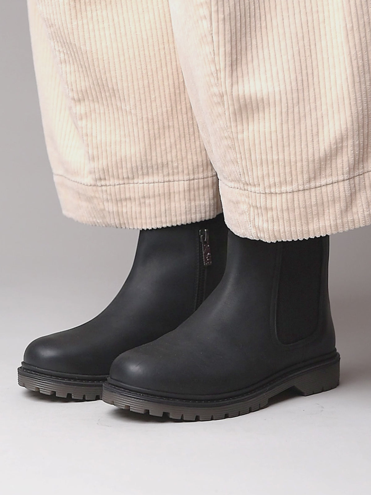 Black chunky Chelsea boot - SKERRY 2 BLACK WAXY
