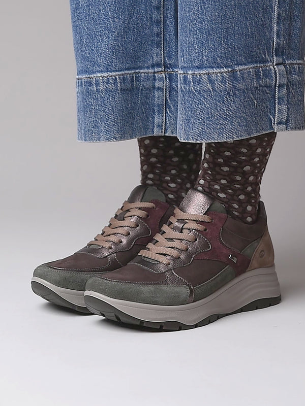 Brown water-resistant trainers - EVELLE BROWN SUEDE/NUBUCK