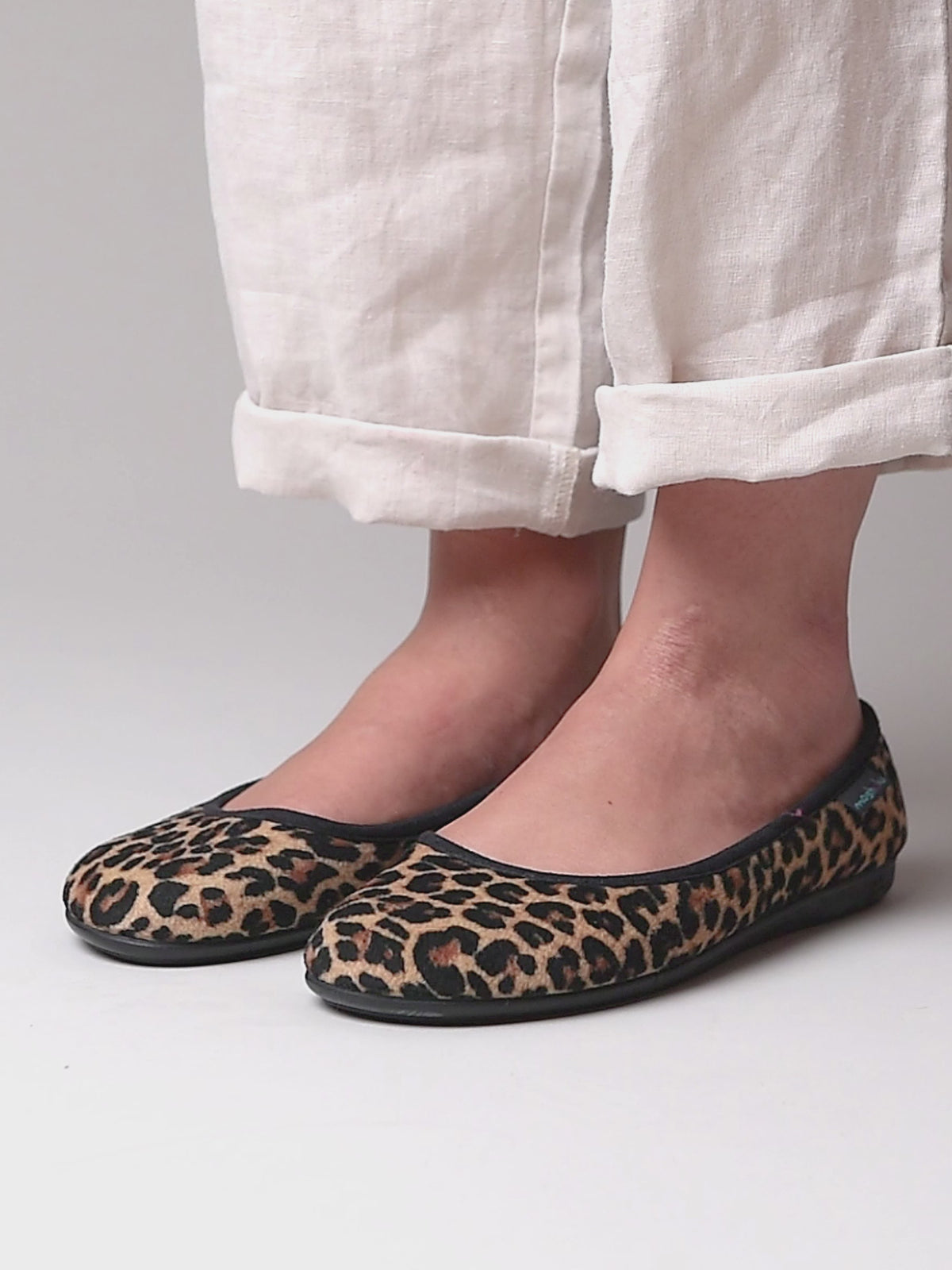 Animal print ballerina slippers - LEONA LEOPARD