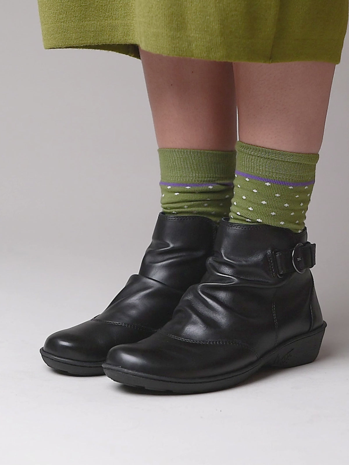 Black slouchy ankle boots - BOURBON 2 BLACK