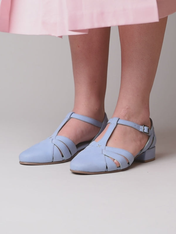 SAYURI CORNFLOWER BLUE NUBUCK