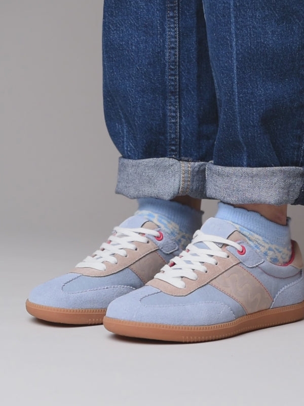 MARGOT CORNFLOWER BLUE/ECRU BEIGE