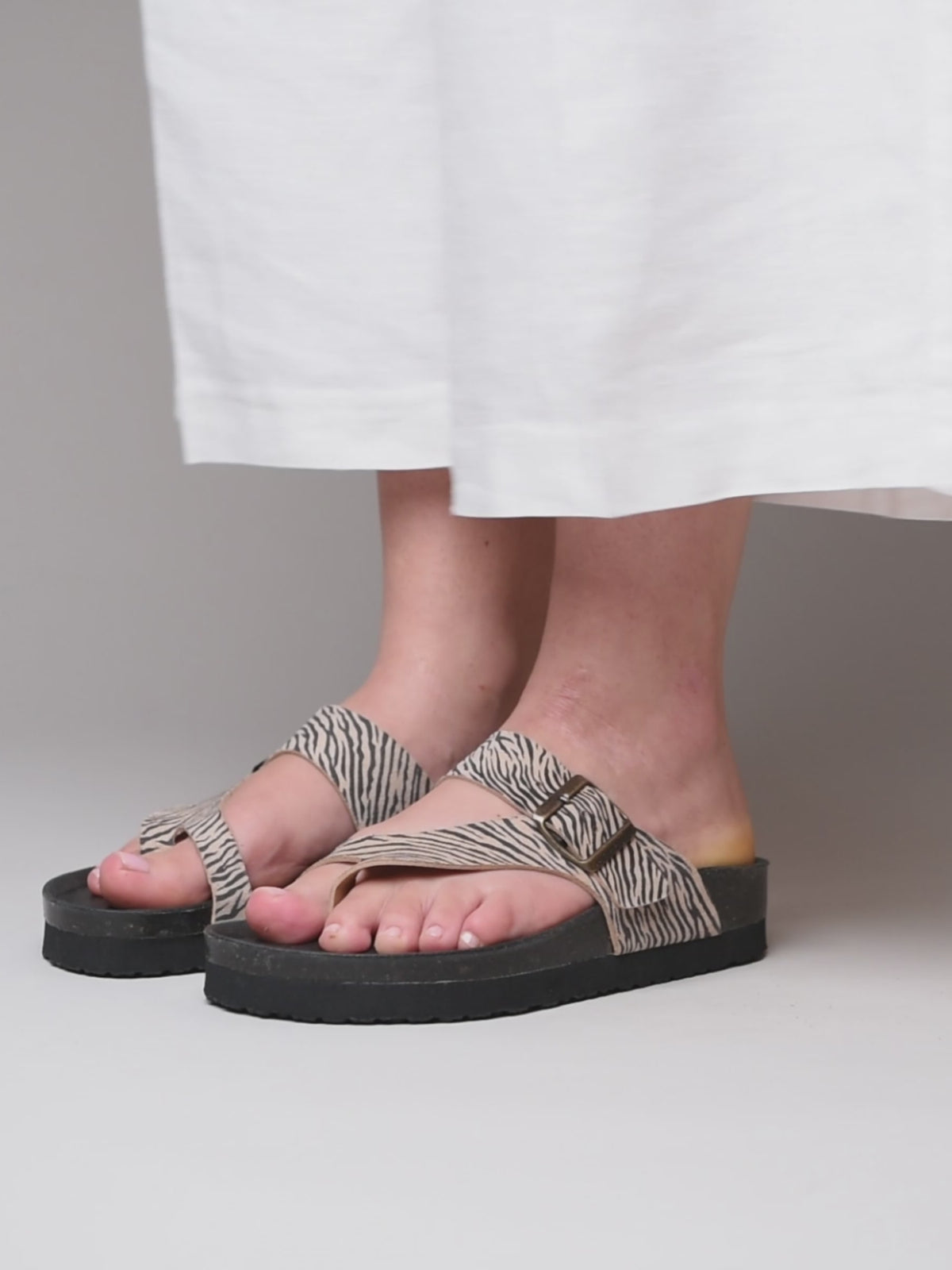 WILMA BOLD ZEBRA PRINT SUEDE