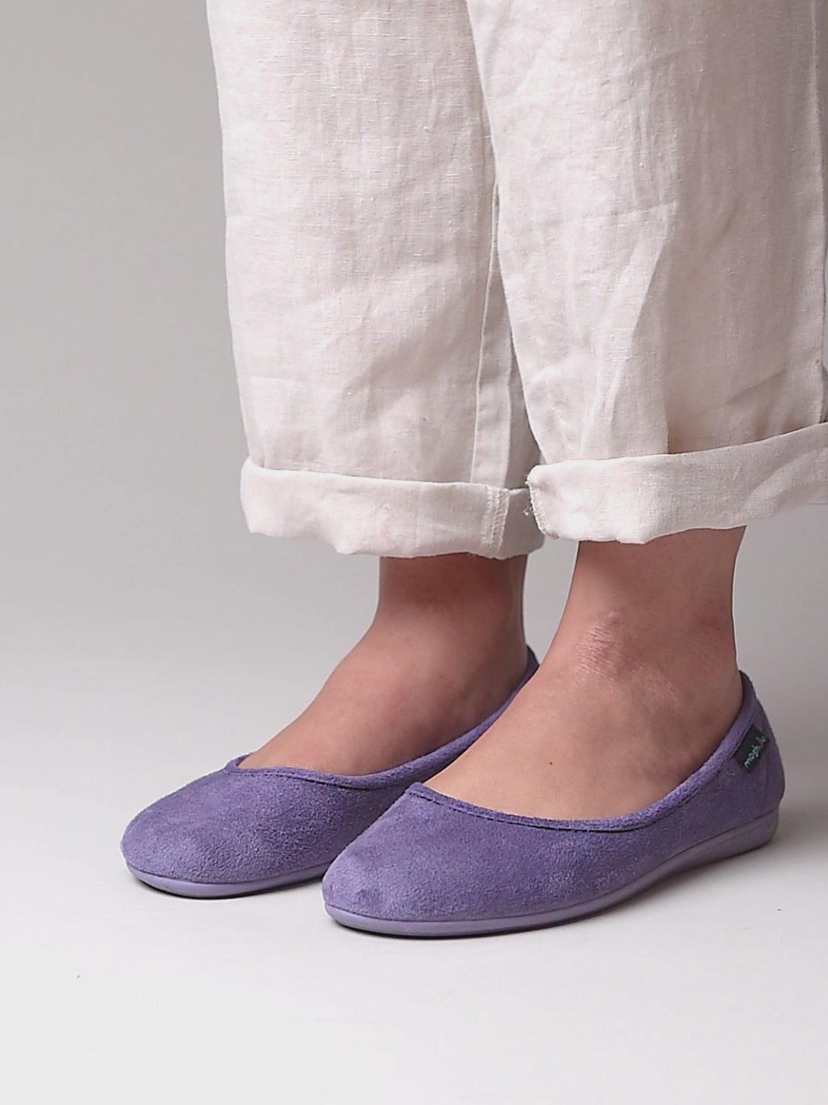 Purple textile ballerina slippers - BANOFFEE 2 VIOLET